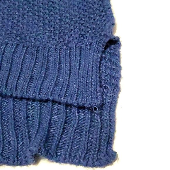 American Eagle Blue Gray Boho Lagenlook Oversized Beachy Open Knit Sweater - Picture 8 of 11